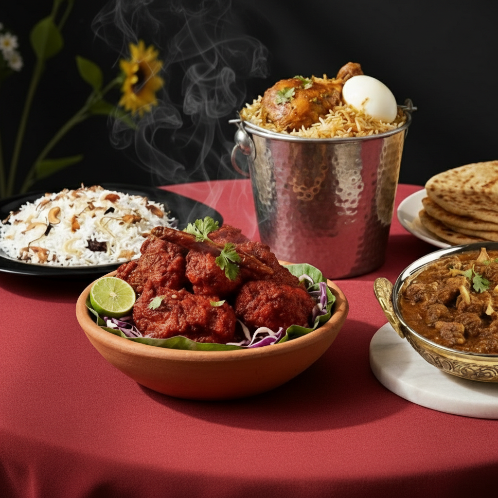 Royal Malabar weekend buffet with traditional Kerala curries and biryanis