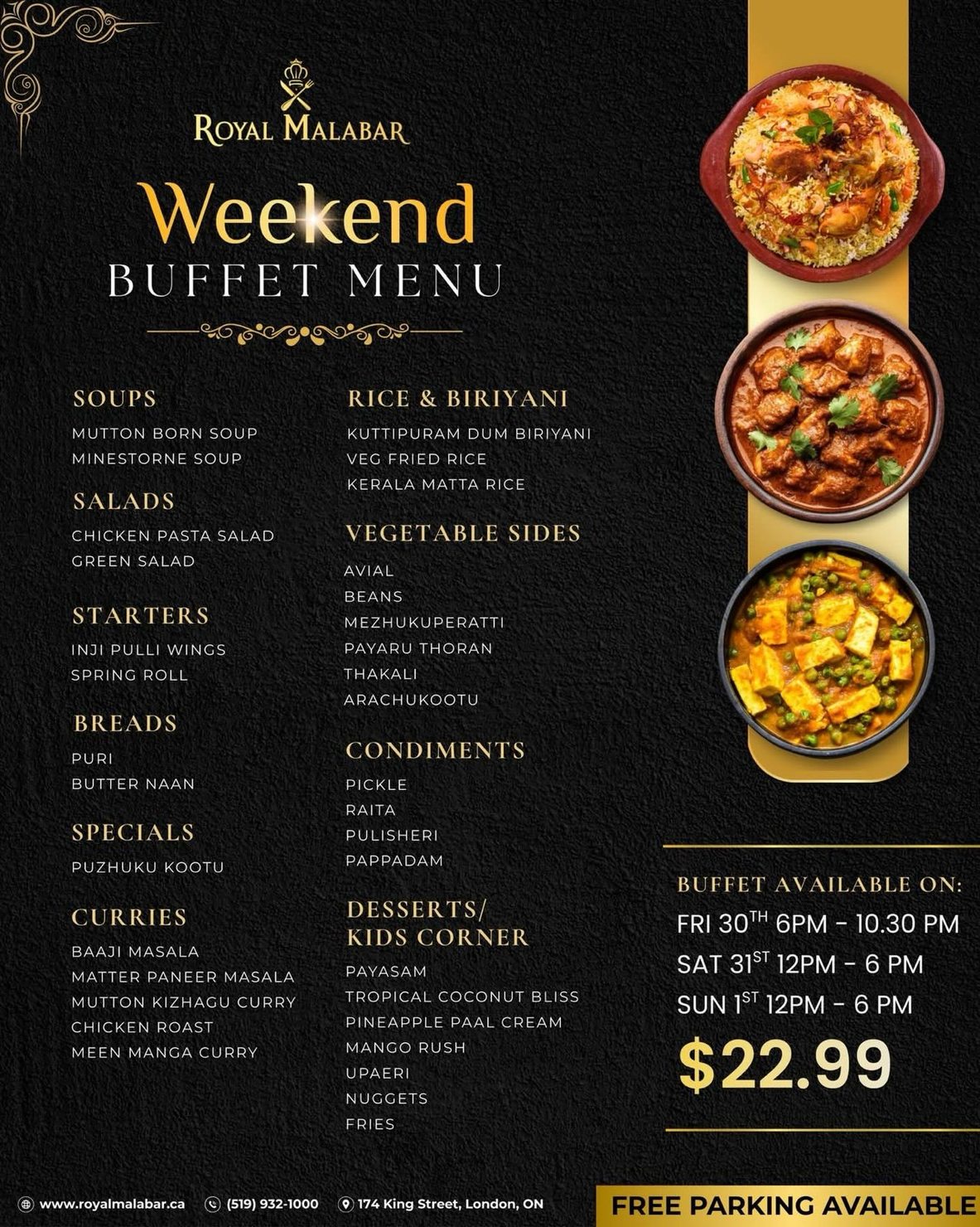 Royal Malabar Fine Dine in Indian Cuisine interior - elegant booth seating, entrance, and warm ambiance in London Ontario