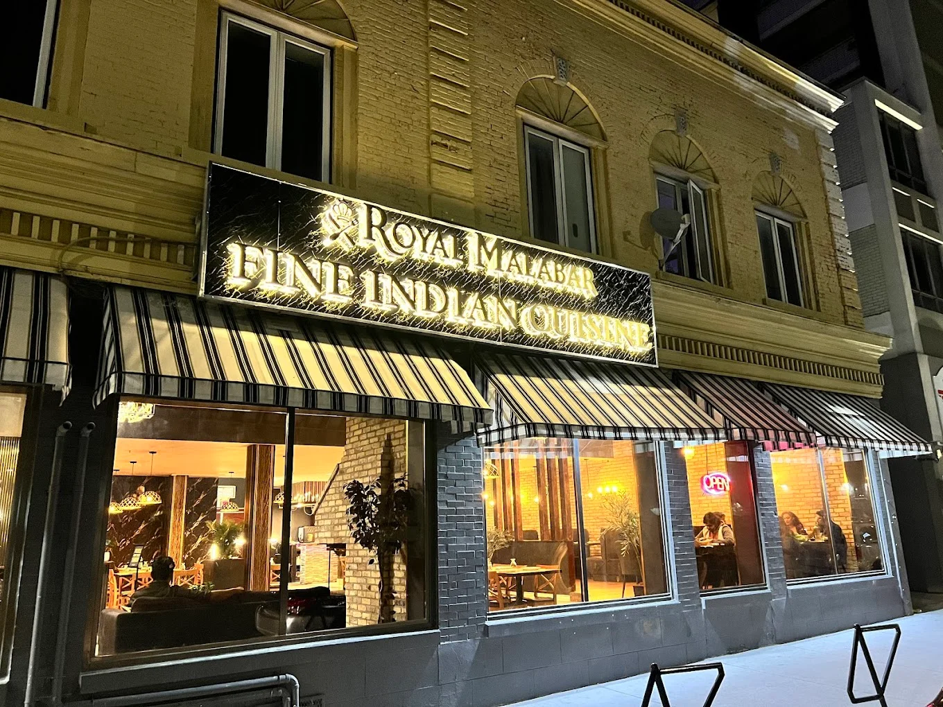 Royal Malabar Fine Dine in Indian Cuisine restaurant exterior at 174 King Street downtown London Ontario